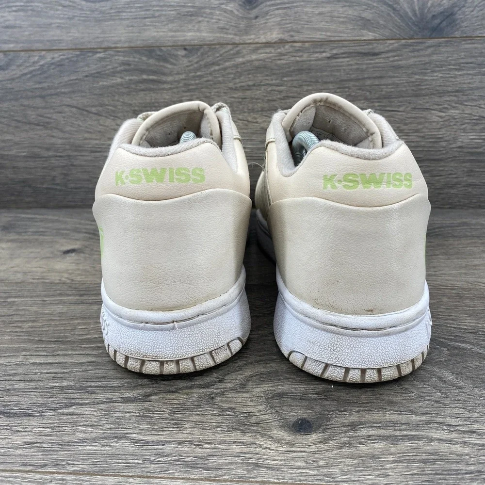 K-Swiss Gstaad Low Top Leather Tennis Sneakers Shoes Women's‎ Size 8 Beige White